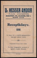 1920-1930 Dr. Hesser Andor 'Klauzál' Gyógyszertárának Receptkönyves Borítékja - Advertising