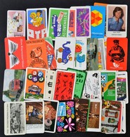 100 Db Vegyes Kártyanaptár Az 1970-80-as évekből - Publicités