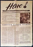 1944 Harc! A Zsidókérdést Kutató Magyar Intézet Hivatalos Lapja I. évfolyam 5. Szám, Hiányos - Sonstige & Ohne Zuordnung