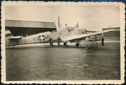 1940 FW 58B-2-es Gyakorlóbombázó A Kassai Repülőtéren, Hátoldalon Feliratozott Fotó, 6×8,5 Cm / FW 58B-2 Aircraft, Photo - Non Classés