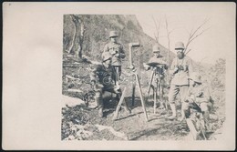 Cca 1918 Katonai Megfigyelő Egység, Fotólap, 8,5×14 Cm - Non Classés