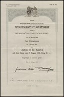 1916 Tartalékos Hadnagyi Előléptetési Okirat, Fejléces Papíron, Nyomtatott Aláírásokkal, Szárazpecséttel. - Unclassified