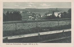 AK Reitzenhain Böhmisch Reizenhain Pohranicni Bahnstrecke Eisenbahn Grenze Satzung Marienberg Sebastiansberg Komotau - Marienberg