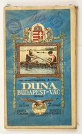 Vízi Sporttérképek 5.: A Duna A Budapest-Vác Szakaszának Térképe, 1:25000, M. Kir. Állami Térképészet, Vászonra Ragasztv - Altri & Non Classificati