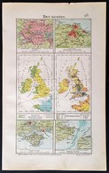 A Brit-szigetek Térképe, Lampel R. - Athenaeum,39×24 Cm - Other & Unclassified