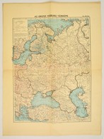 Cca 1915 Az Orosz Háború Térképe, 1:8250000, Kiadja A Magyar Földrajzi Intézet Rt., 64x47 Cm / Map Of The Russan War, 1: - Sonstige & Ohne Zuordnung