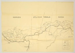 1938 Vitéz Véssey Frigyes: A Visszatérő Felvidék Elfoglalásának Térképe. 100x70 Cm Kiváló állapotban - Other & Unclassified