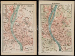 Cca 1894-1900 3 Db Budapest Térkép, 24x16 Cm és 30x24 Cm Közötti Méretben - Autres & Non Classés