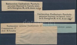 1834-1868 4 Db Gyónási Cédula, Hozzávaló Kis Borítékkal - Non Classificati