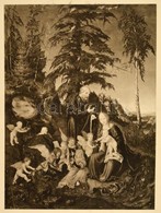 Cca 1900 Lucas Cranach 'Menekülés Egyiptomba' Című Művéről Készült Másolat, Heliogravűr, Papír, 50,5×38 Cm - Non Classés