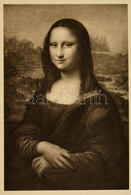 Cca 1900 Leonardo Da Vinci 'Mona Lisa' Című Művéről Készült Másolat, Heliogravűr, Papír, 50,5×38 Cm - Non Classés