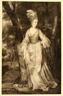 Cca 1900 Joshua Reynolds 'Mrs. Elizabeth Carnac' Című Művéről Készült Másolat, Heliogravűr, Papír, 50,5×38 Cm - Non Classés