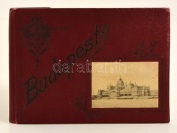 Cca 1900 Budapest, Leporelló Album Számos Látképpel, Divald Károly, Budapest, Kissé Kopott, Díszes Vászonkötésben - Ohne Zuordnung