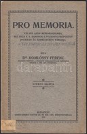 1915-1937 3 Db Kiadvány: A 'Viharsarok' A Bíróság Előtt, Pro Memoria, Umrisse Einer Möglichen Reform In Ungarn - Non Classificati