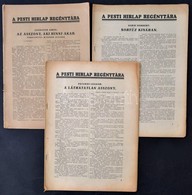 Cca 1920-1940 Pesti Hirlap Regénytárának 3 Műve (Jennifer Ames, Garai Norbert, Peterdy Sándor), Borítók Nélkül, Kettő Ut - Non Classés