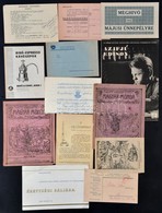 1912-1948 Vegyes Papírrégiség Tétel, 12 Db, Közte Reklámokkal, Meghívókkal, Közte A 'Kispesti Öregdiákok' és A 'Gólyák'  - Non Classés