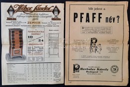 Cca 1930 4 Db Színes Reklám Nyomtatvány. Kályha árjegyzék, Könyvsorsjegy - Non Classificati