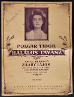 Cca 1943 A Halálos Tavasz C. Film Zenéjének Kottája Karády Katalinnal A Címlapon - Non Classificati