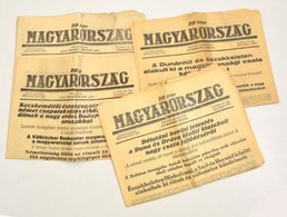 1944 A Magyarország Napilap 4 Lapszáma (nov. 2., 3., Dec. 2., 4.), Kis Hiányokkal, érdekes írásokkal - Non Classificati