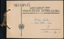 1955 Meghívó A Soproni Erdőmérnöki Főiskola Nevelési Ankéttal Egybekötött Tudományos ülésszakára, Sebestyén Gyula DISZ T - Non Classificati