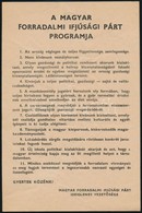 1956 Magyar Forradalmi Ifújsági Párt Programja, Röplap, 24x16 Cm - Non Classificati