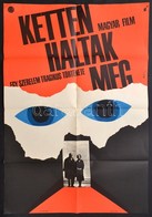 1966 Szilvásy Nándor (1927-2011): Ketten Haltak Meg, Filmplakát, Bp., Magyar Hirdető, Offset Nyomda, Hajtásnyommal, 81×5 - Altri & Non Classificati