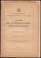 Horusitzky Henrik: A Kisbéri Magy. Kir. állami Ménesbirtok Agrogeologiai Viszonyai. Különlenyomat A M. Kir. Földtani Int - Unclassified