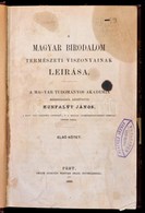 Hunfalvy János: A Magyar Birodalom Természeti Viszonyainak Leírása. I. Kötet. Pest, 1863, Emich Gusztáv, IV+336 P. Átköt - Unclassified