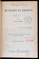 Jászi Oszkár: Művészet és Erkölcs. Társadalomtudományi Könyvtár. Bp., 1908, Politzer Zsigmond és Fia. Második Kiadás. Ki - Unclassified