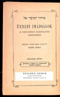 Ünnepi Imádságok A Templomban Használatos Sorrendben. IV. Kötet. Jomkipur Vagyis Az Engesztelő ünnep Napjára. Bp., é.n., - Ohne Zuordnung