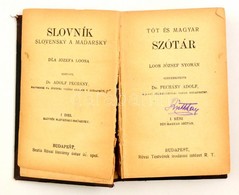 Dr. Pechány Adolf: Tót és Magyar Szótár. Bp., Révai. / Slovakian-Hungarian Dictionary. Laza Fűzésű Félvászon Kötésben. - Other & Unclassified