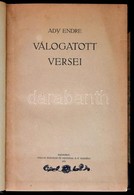 Ady Endre Válogatott Versei. Bp., 1921, Pallas. Félvászon Kötés, Kissé Kopottas állapotban. - Non Classés