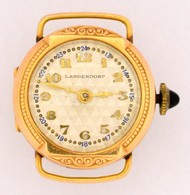 14K Arany Karóra. Működő, Szerkezettel, Szép Számlappal, Köves Koronával. / 14 C Gold Wrist-watch. Works Well 9,2  G D:2 - Other & Unclassified