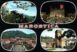 ** 10 Db Modern Olasz Városképes Lap: Marostica / 10 Modern Italian Town-view Postcards: Marostica - Non Classés