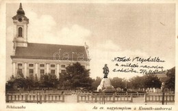 T2/T3 Békéscsaba, Kossuth Szobor, Evangélikus Templom (gyűrődés / Crease) - Non Classés