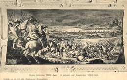 ** T1 Budapest, Buda Ostroma 1602-ben. A Sárvári Vár Freskóiból 1653-ból. Knebel Cs. és Kir. Udv. Fényképész - Non Classificati