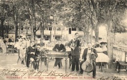 T2/T3 1905 Budapest II. Hűvösvölgyi Vendéglő Cigány Muzsikusokkal A Kertben, Cimbalom (EK) - Non Classés