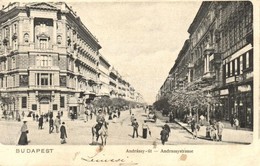 T2/T3 1903 Budapest VI. Andrássy út, Takarékpénztár, Fonciere Pesti Biztosító, Földalatti Vasút Megállóhelye, üzletek (E - Non Classés