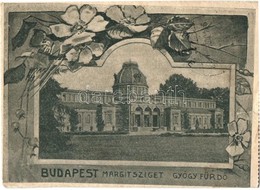 Budapest XIII. Margitsziget Gyógyfürdő. Art Nouveau, Floral Keret. EXA Levélboríték - Non Classificati