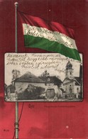 T3 1907 Győr, Püspökvár Székesegyház. Magyar Zászlós Litho Keret. Rőszler Károly Kiadása  (r) - Non Classés