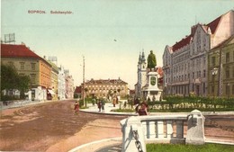 ** T1/T2 Sopron, Széchenyi Tér és Szobor,  Monsberger Gottfried Kiadása - Non Classificati