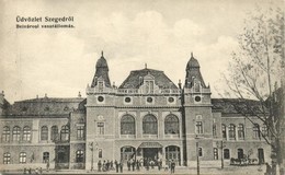 T3 1910 Szeged, Belvárosi Vasútállomás. Kiadja Grünwald Herman (ázott Sarok / Wet Corner) - Non Classificati