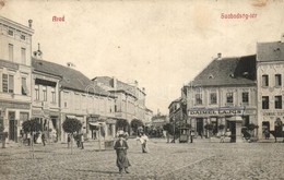 T3 1908 Arad, Szabadság Tér, Schwartz Testvérek üzlete, Dáimel Lajos Kereskedése A Fekete Kutyához, Szappan és Gyertyagy - Non Classés