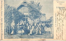 T2/T3 1901 Bánffyhunyad, Huedin; Fonoda. Fehér Mártonnál Kapható / Spinning Mill, Folklore - Non Classés