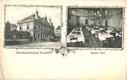 ** T2/T3 Brassó, Kronstadt, Brasov; Iparosegylet Székháza, Nagy Szalon Belseje, Jos. Drotleff Kiadása / Gewerbevereinsha - Non Classés