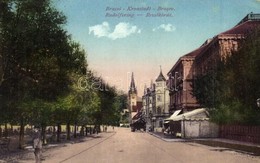 T2/T3 1914 Brassó, Kronstadt, Brasov; Rezső Körút / Rudolfsring / Street (EK) - Non Classés