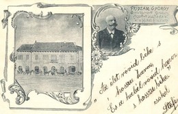 T2 1899 Gyulafehérvár, Karlsburg, Alba Iulia; Fridzám György Arcképe és Erzsébet Szállodája / Hotel With The Portrait Of - Non Classés