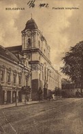 T3 1908 Kolozsvár, Cluj; Piaristák Temploma, Schwartz József üzlete / Church, Shop (EB) - Unclassified