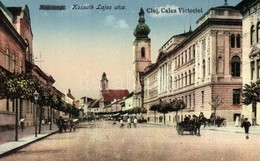 ** T2 Kolozsvár, Cluj; Kossuth Lajos Utca, Templom, Kiadja Keszey Albert / Calea Victoriei / Street, Church - Non Classés