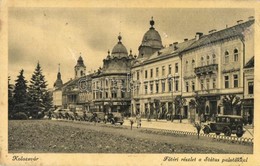 ** T2/T3 Kolozsvár, Cluj; Fő Tér, Státus Paloták / Main Square, Palaces, Automobiles (ragasztónyom / Gluemark) - Unclassified